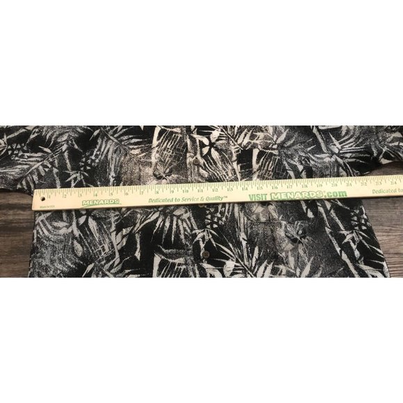 Outback Rider Mens Medium Black & White Hawaiian Button Up Shirt New - Picture 5 of 6